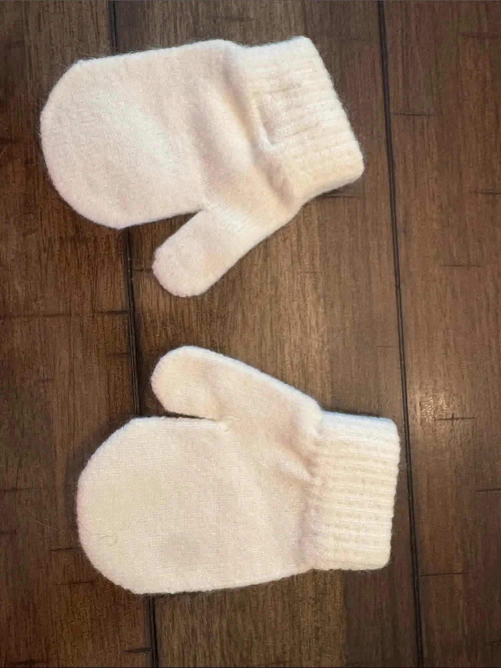 Cream Knit Pom Pom Hat and Mittens Set - Multicolor Heart Pattern - Kids